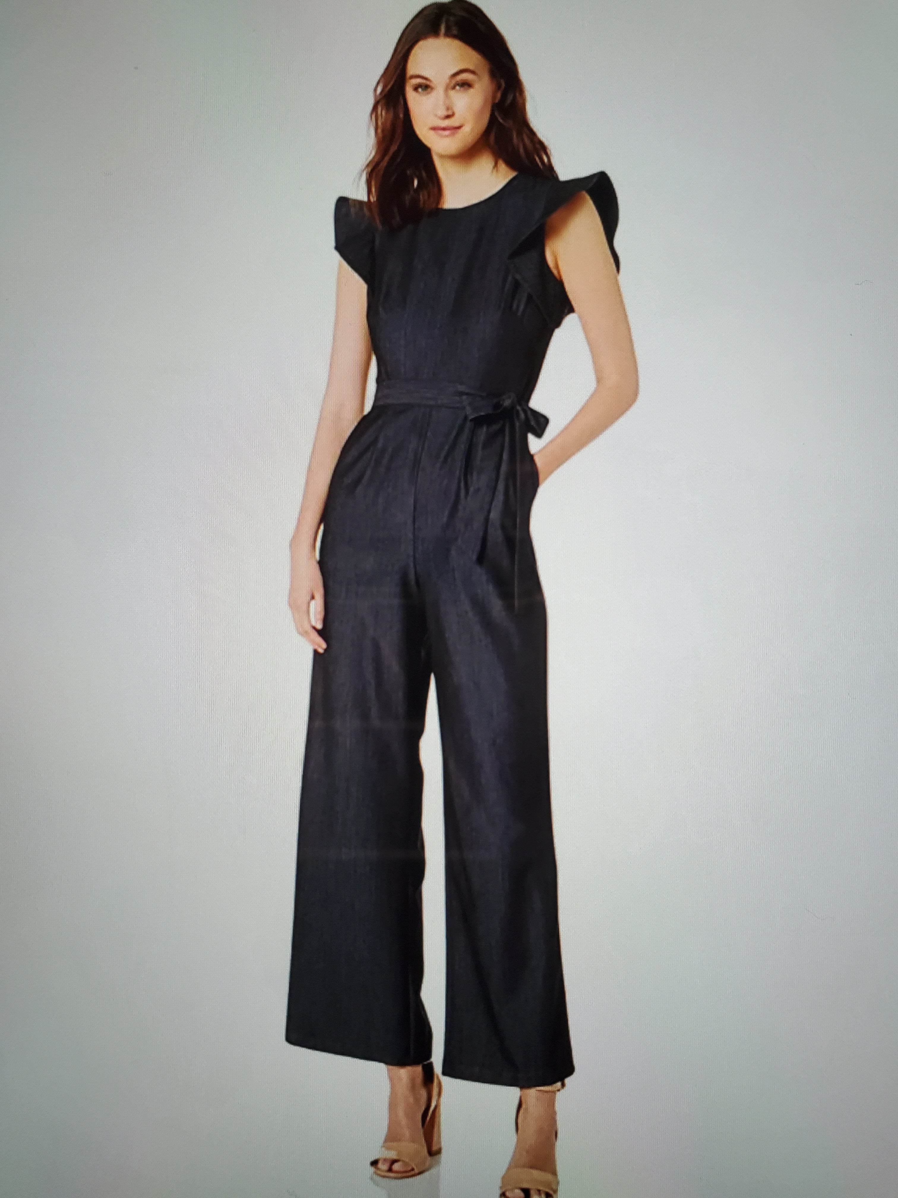 Calvin klein flutter sleeve jumpsuit online