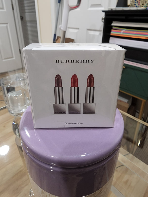Trio of Burberry Kisses Hydrating Lip Colour Oxblood No. 97 Militar RetailResaleShop