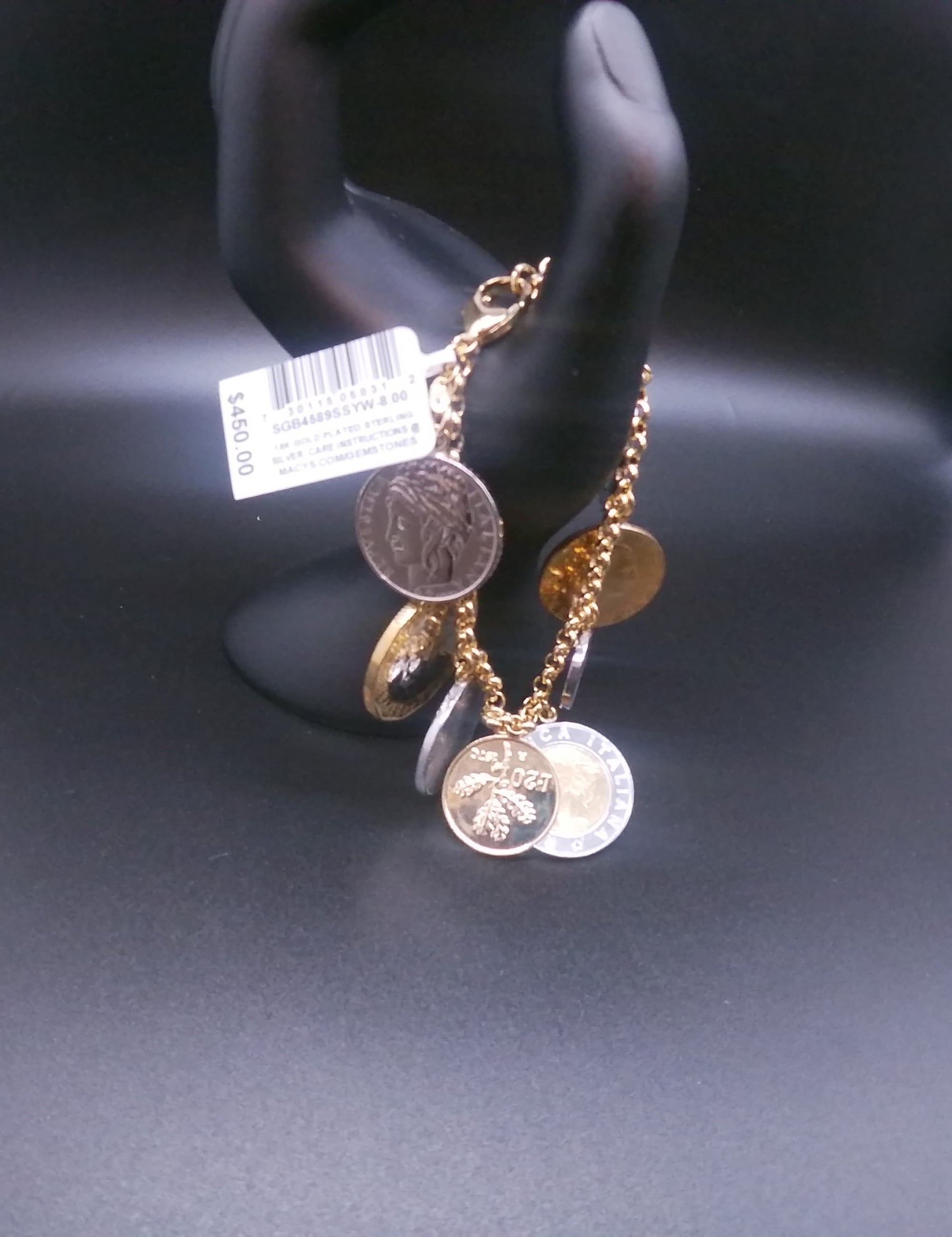 Macy's coin bracelet hotsell