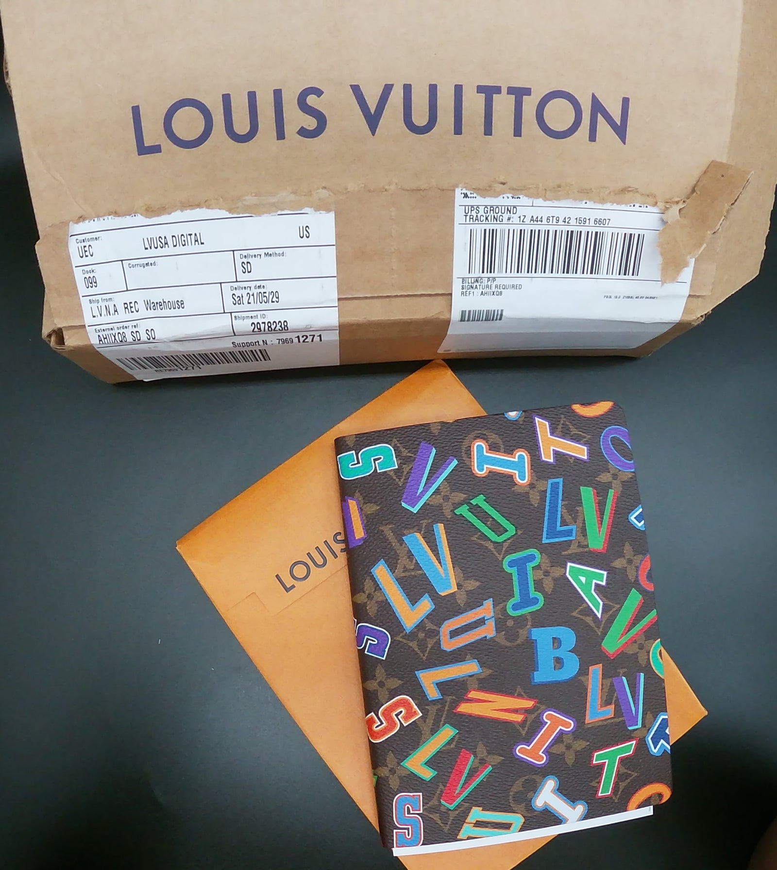 LOUIS VUITTON LOUIS VUITTON Graffiti sneakers shoes flats #5 leather canvas  suede Orange Used 5